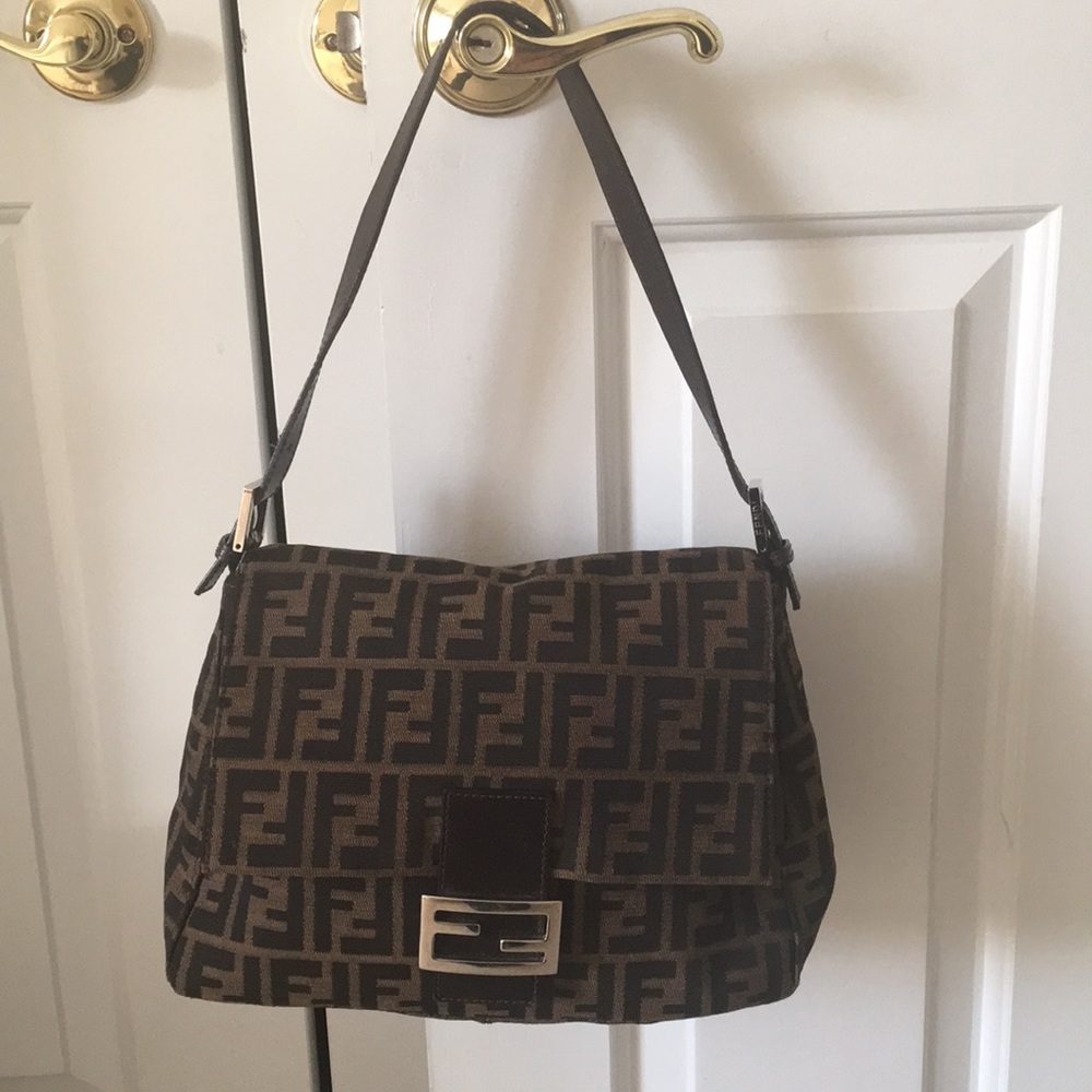 Authentic Fendi Zucca  Shoulder Bag